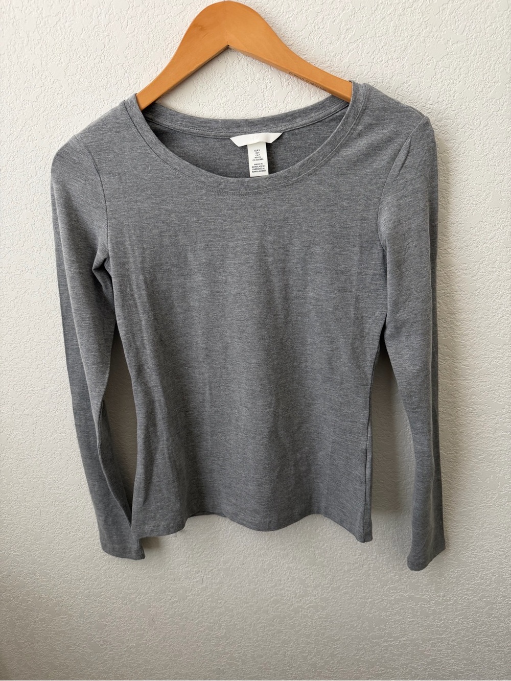 H&M Women's Gray Long-Sleeve Top